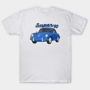 356 B Super 90 gt coupe Car classic vintage retro blue T-Shirt